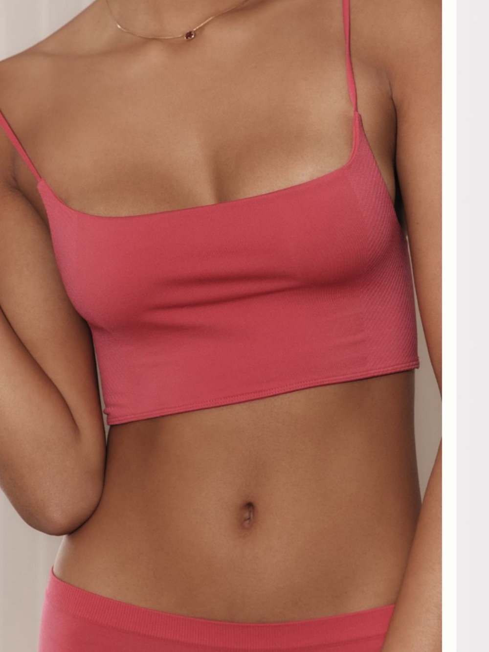 Anthropologie LyreBird Skin Square-Neck Seamless Bralette - Picture 2 of 6